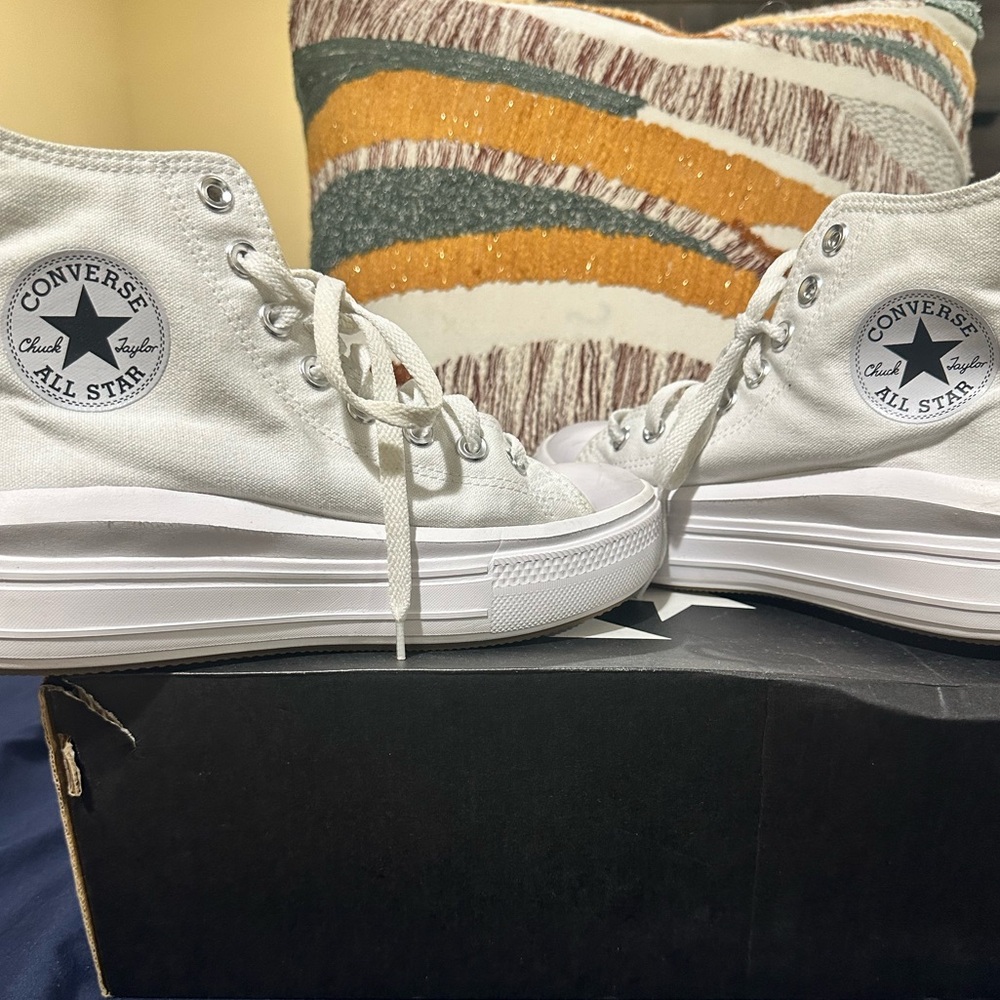 Converse Chuck Taylor All Star  Platform Hi Top Shoes Womens 7 - Picture 8 of 10